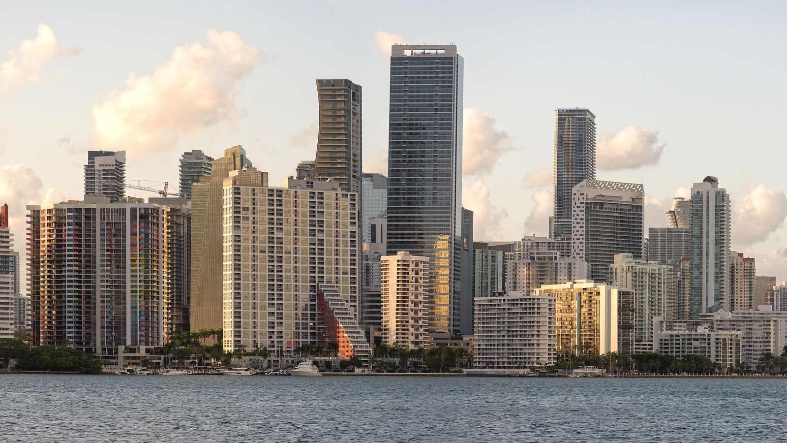 Brickell high-rises along Biscayne Bay in Miami