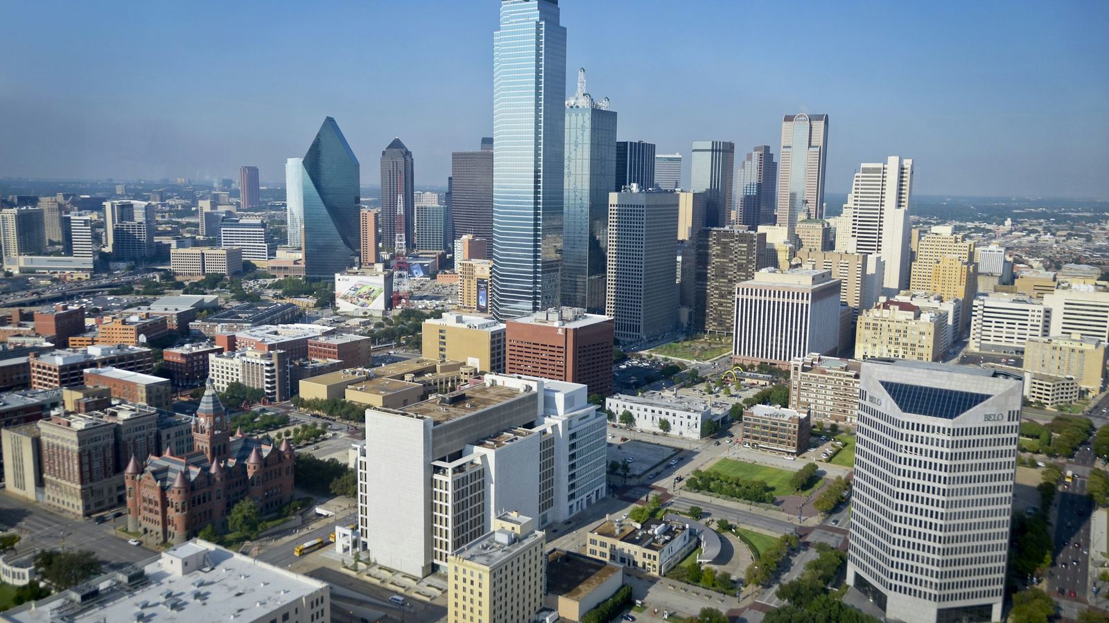 Aerial view of downtown Dallas