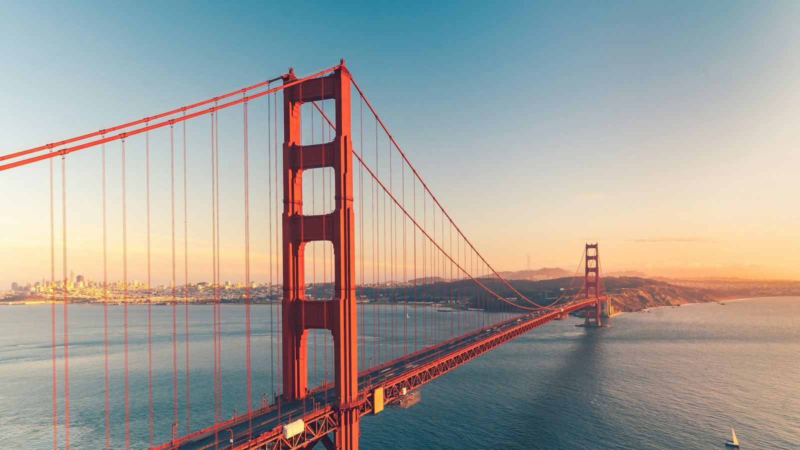 Golden Gate Bridge at sunset