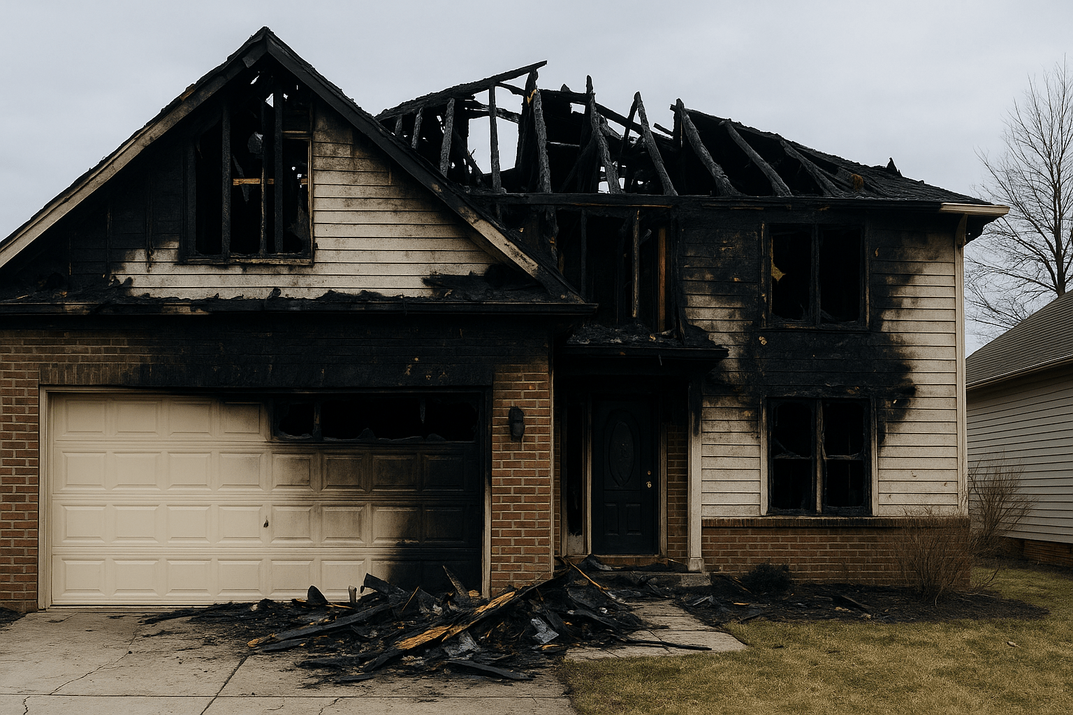 Fire-damaged house — call now for a no-obligation cash offer