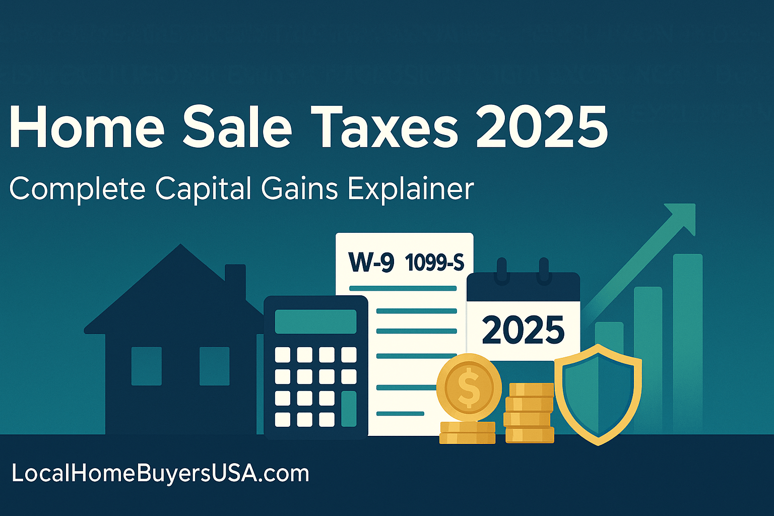 Illustration of home sale tax planning and capital gains flow.