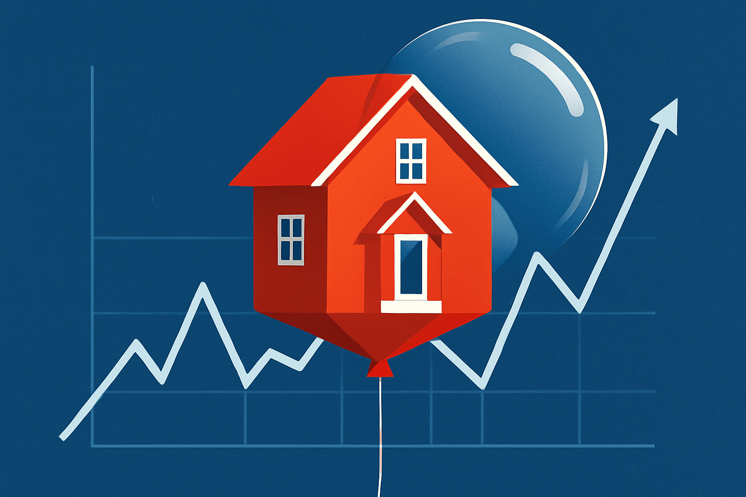 Home price chart overlay with interest rate curve, 2025–2026 outlook