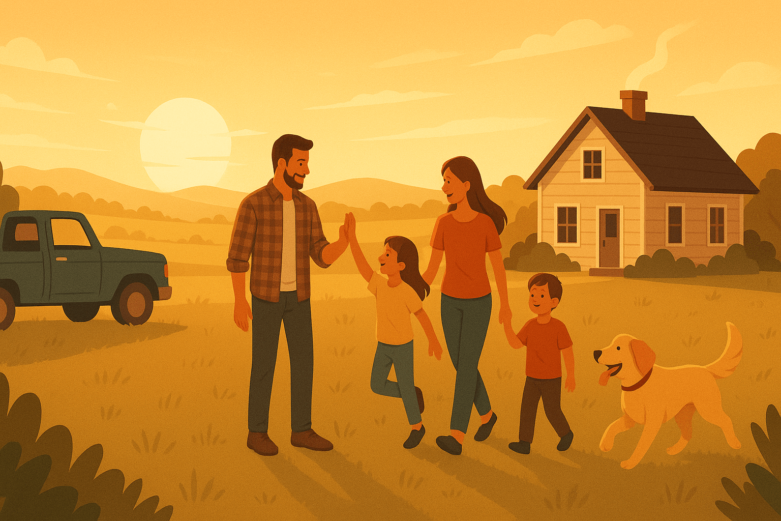 Workshop and outbuildings with gravel apron and power