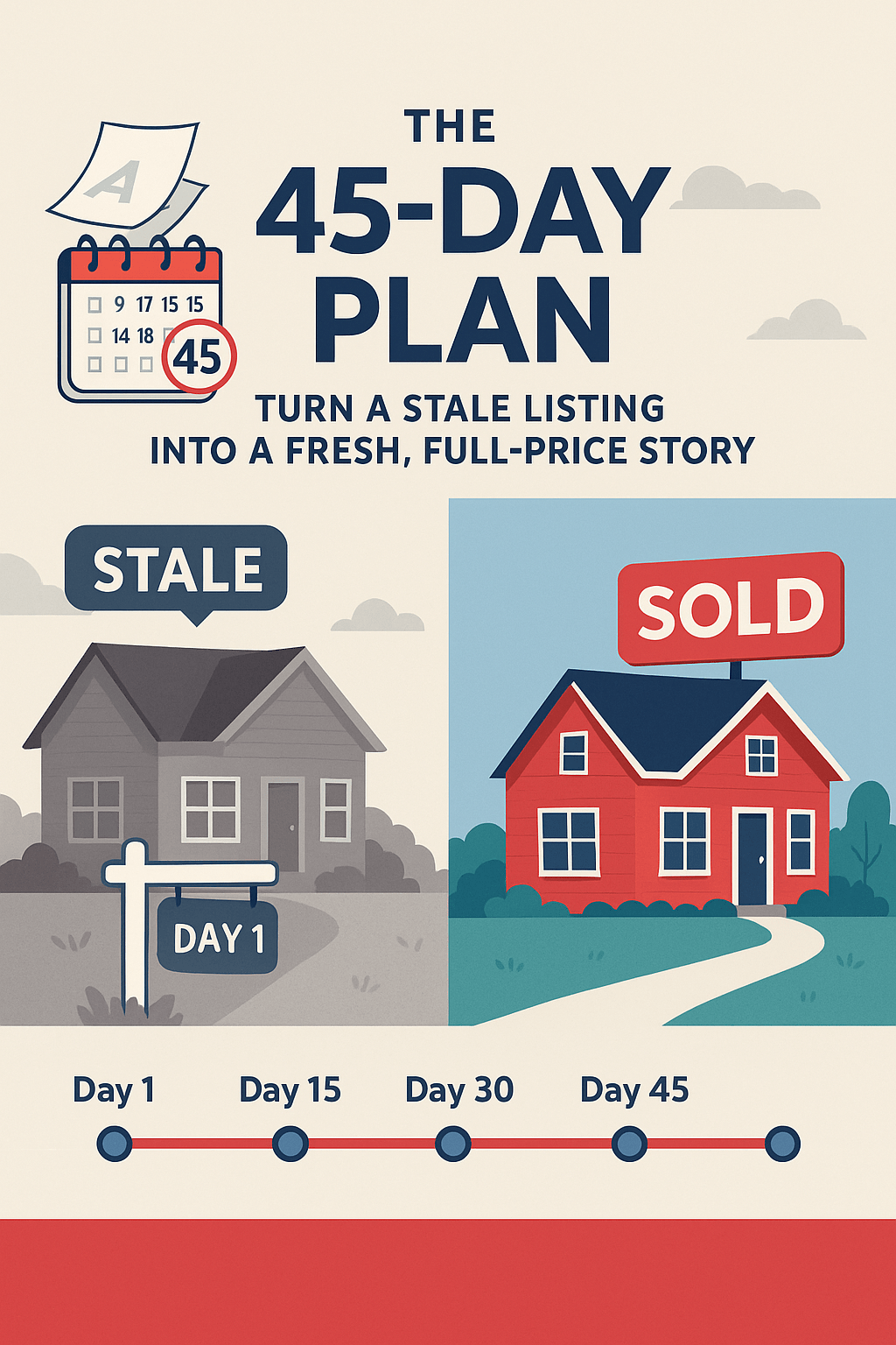 Relaunching a home listing: new photography, pricing plan, and marketing timeline