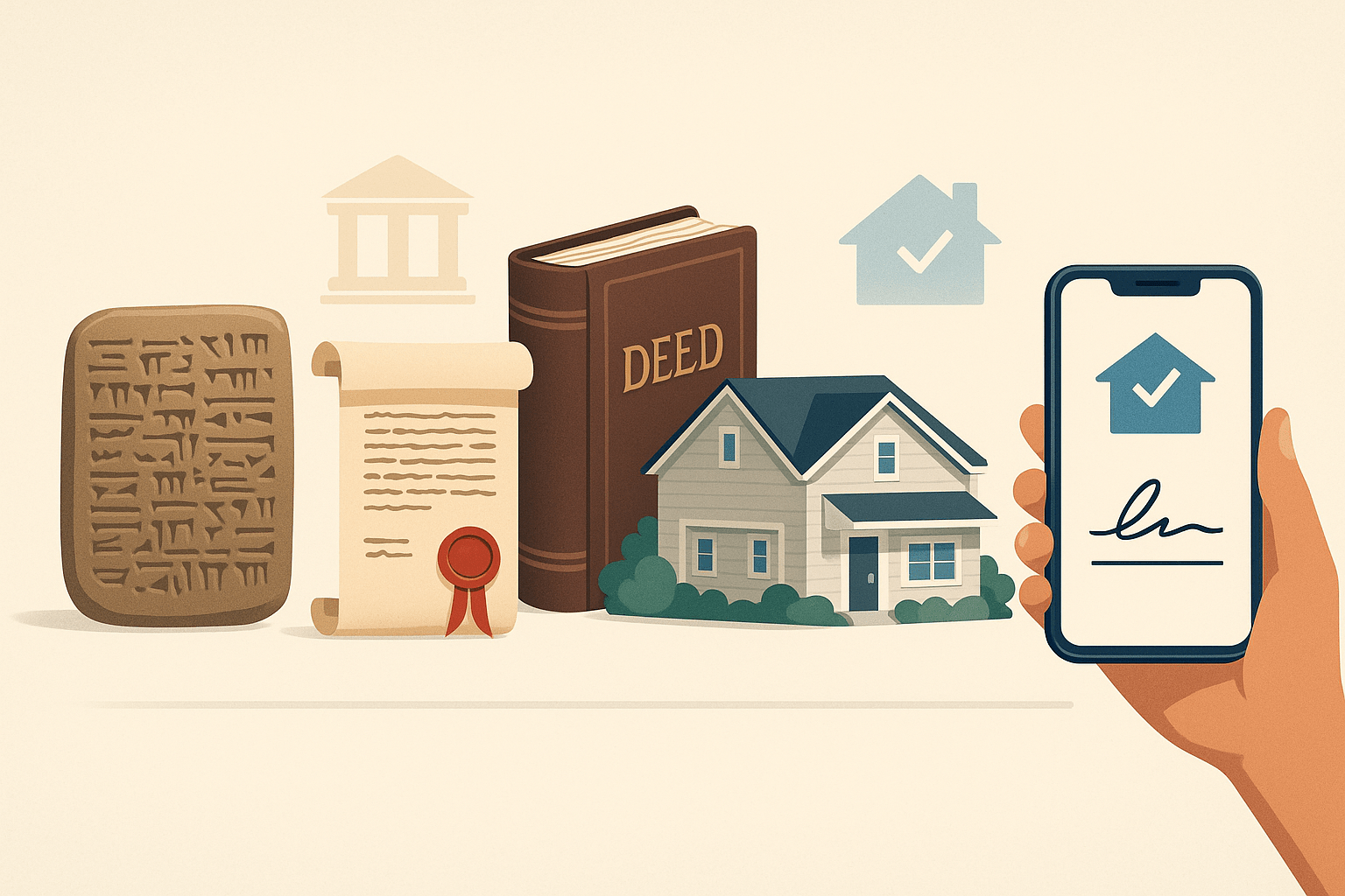 Timeline from ancient deeds to digital e-closings