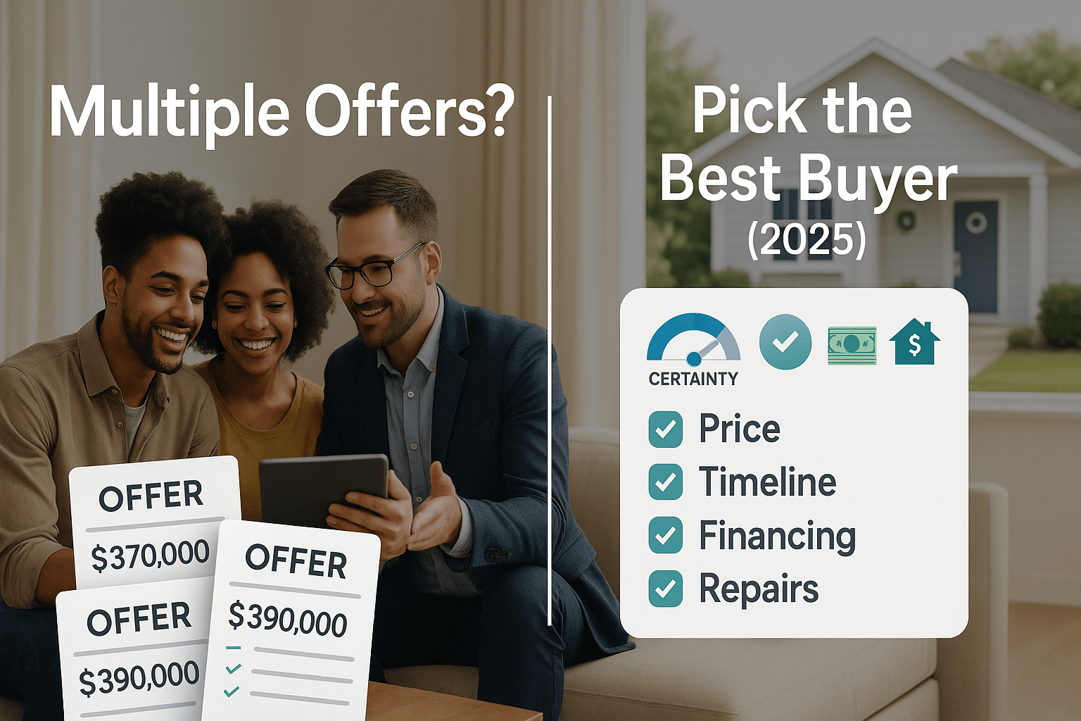 Multiple offers guide featured image showing home and offer envelopes