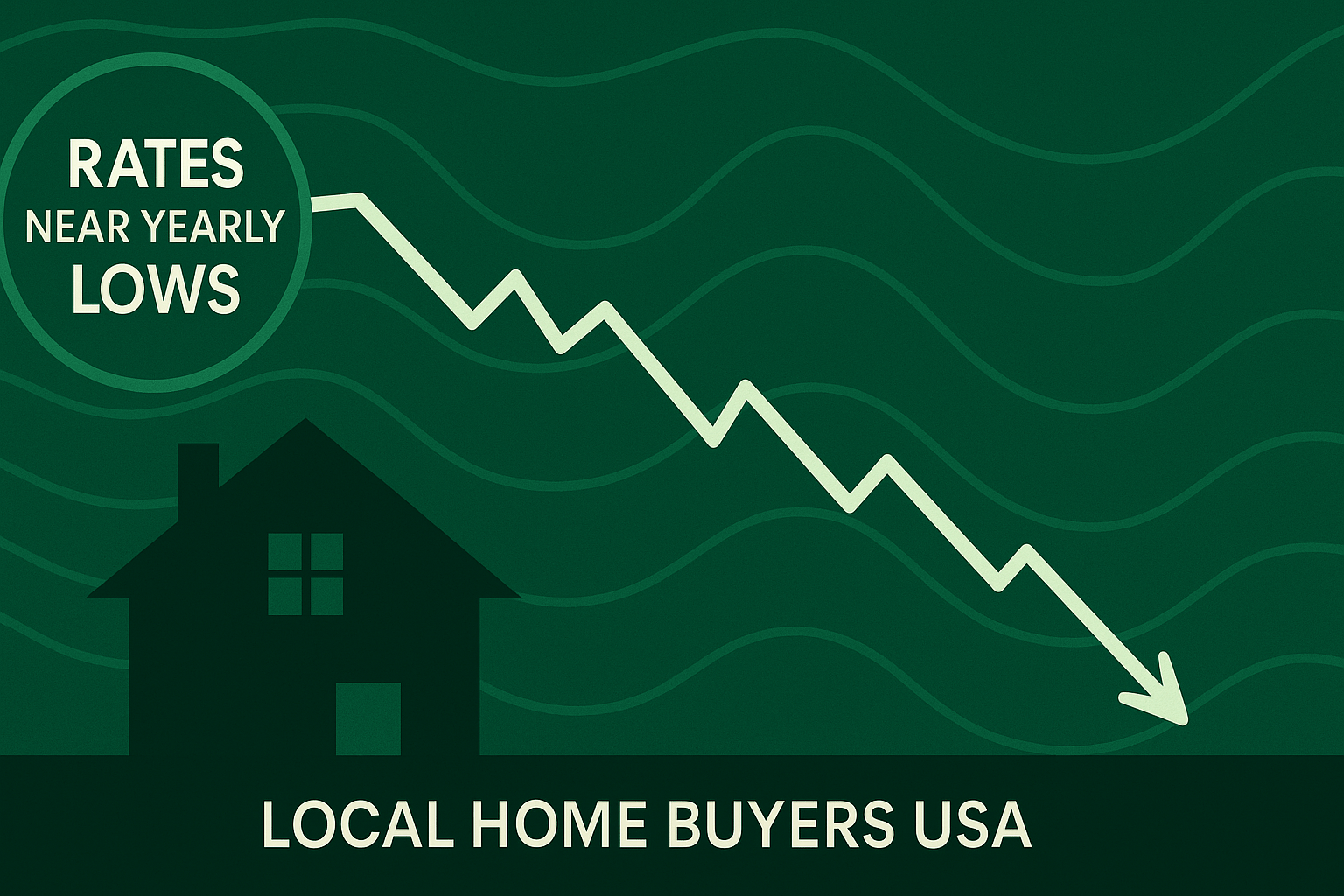 Featured graphic showing mortgage rates trending lower in 2025