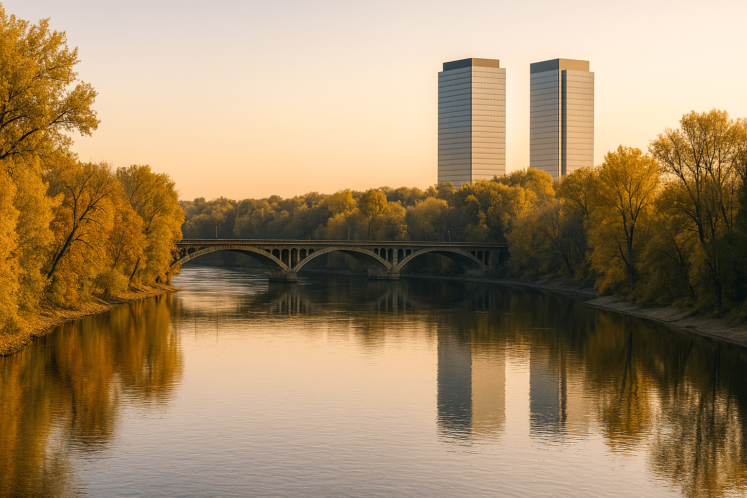 Tree-lined Bloomington neighborhood street near Normandale with split-level homes