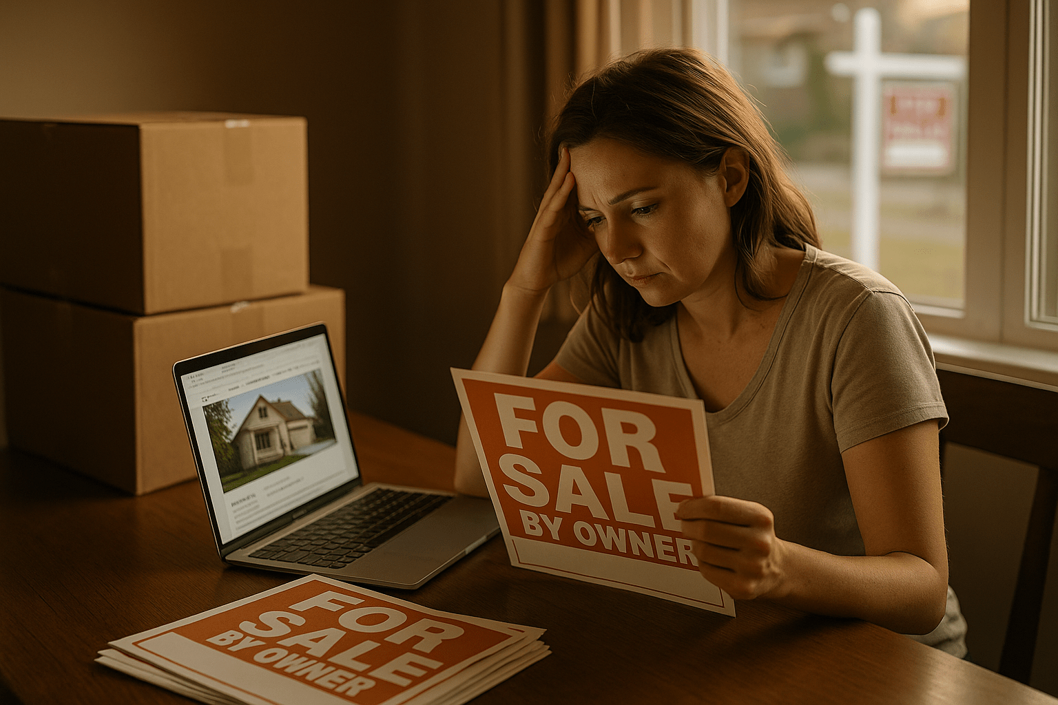 Minimal living room with boxes packed—ready for a clear, quick move