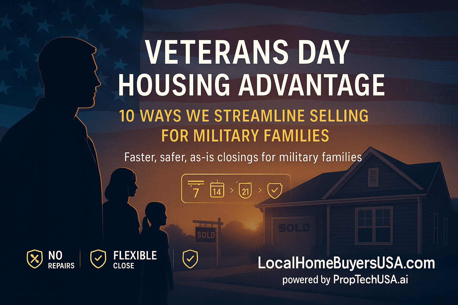 Veterans Day Housing Advantage — Local Home Buyers USA helps military families sell fast with flexible closing and no repairs