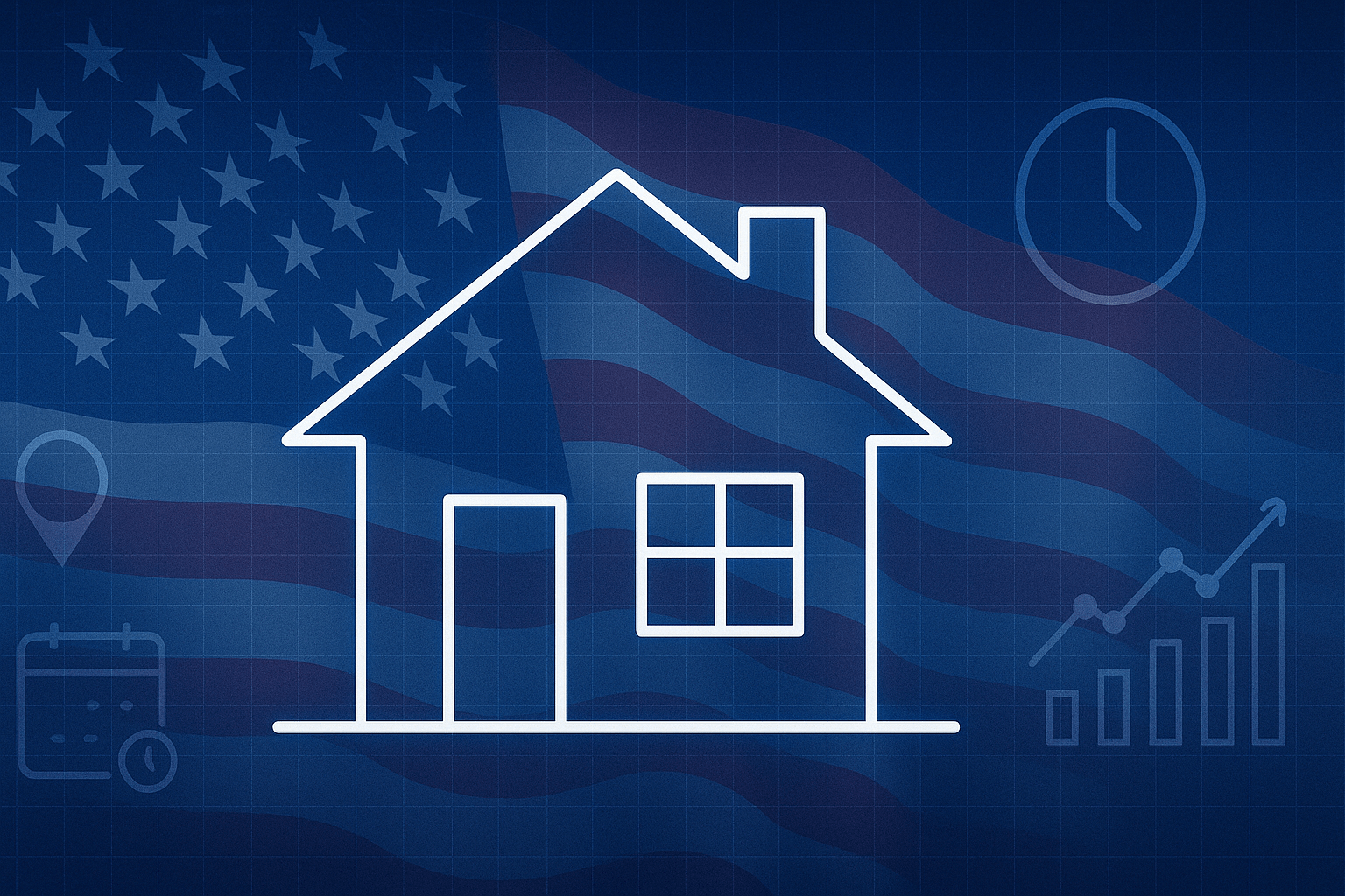 Tech-forward patriotic motif supporting image