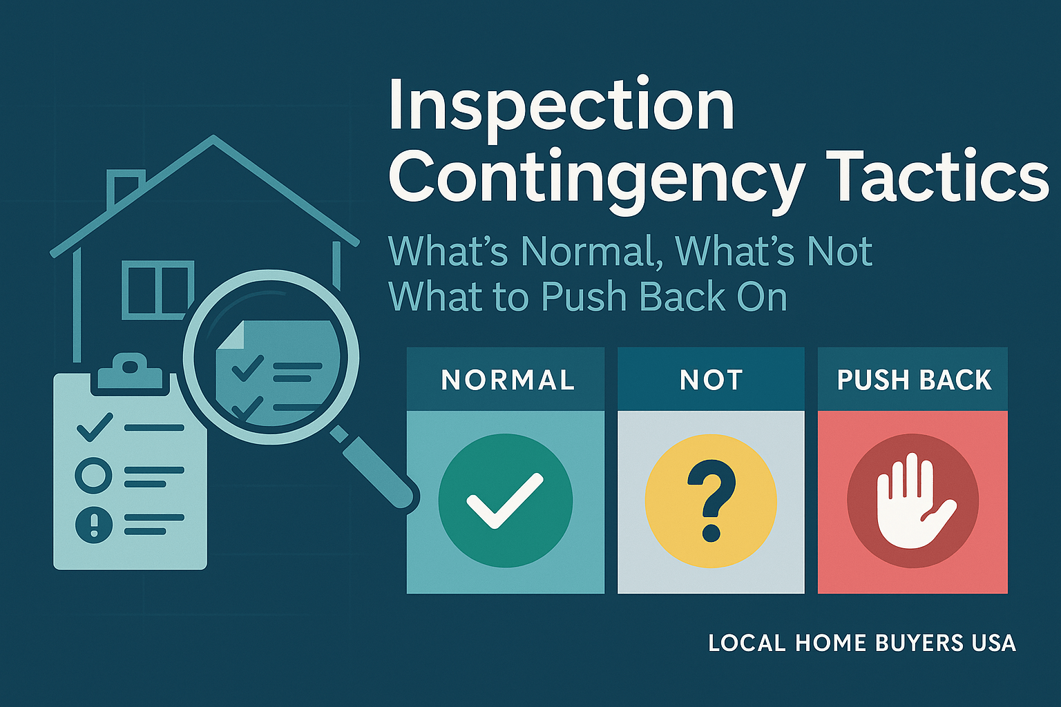Inspection contingency tactics for sellers — what’s normal, what’s not, and what to push back on