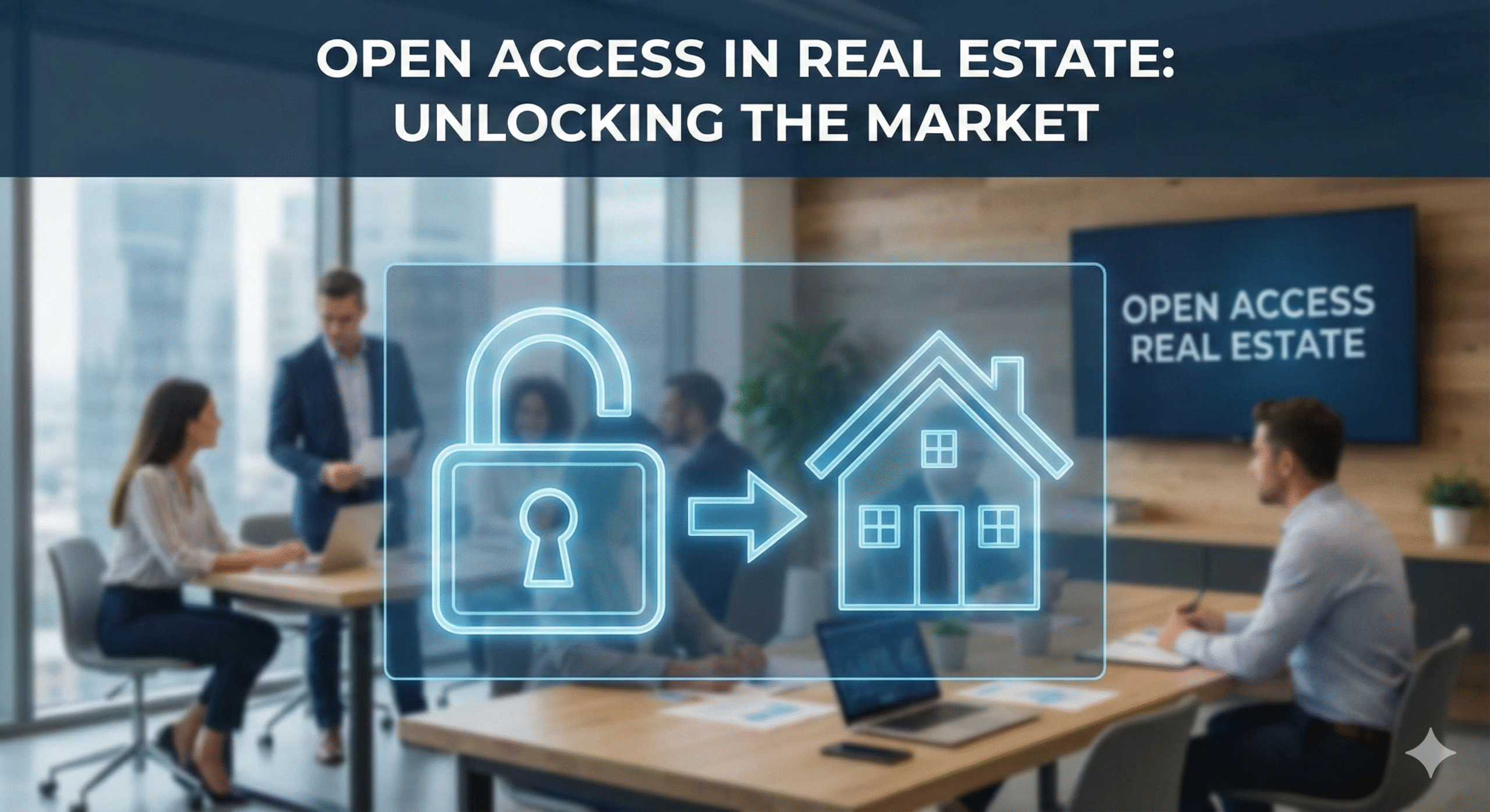 Conceptual visualization of open access architecture in real estate