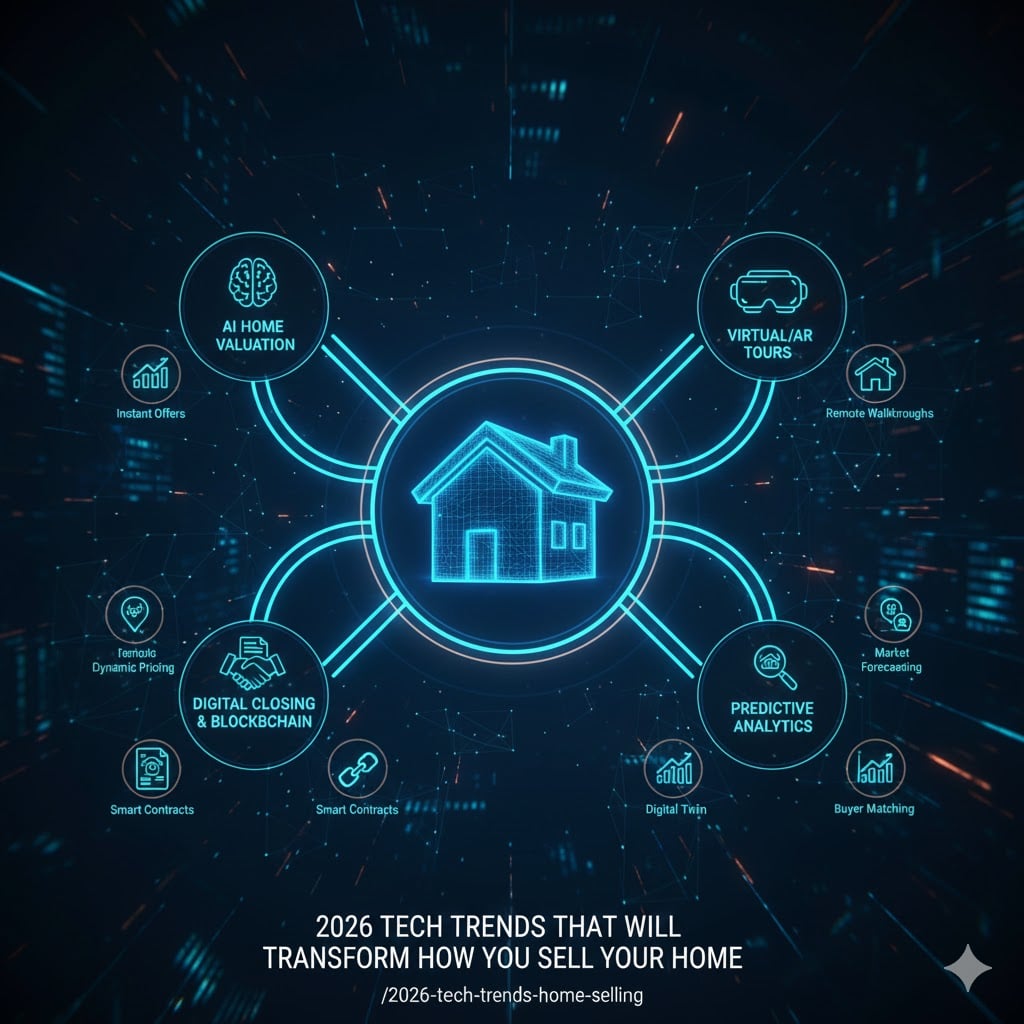 Traditional 2000s Home Sale vs. 2026 Tech-Powered Home Sale comparison graphic