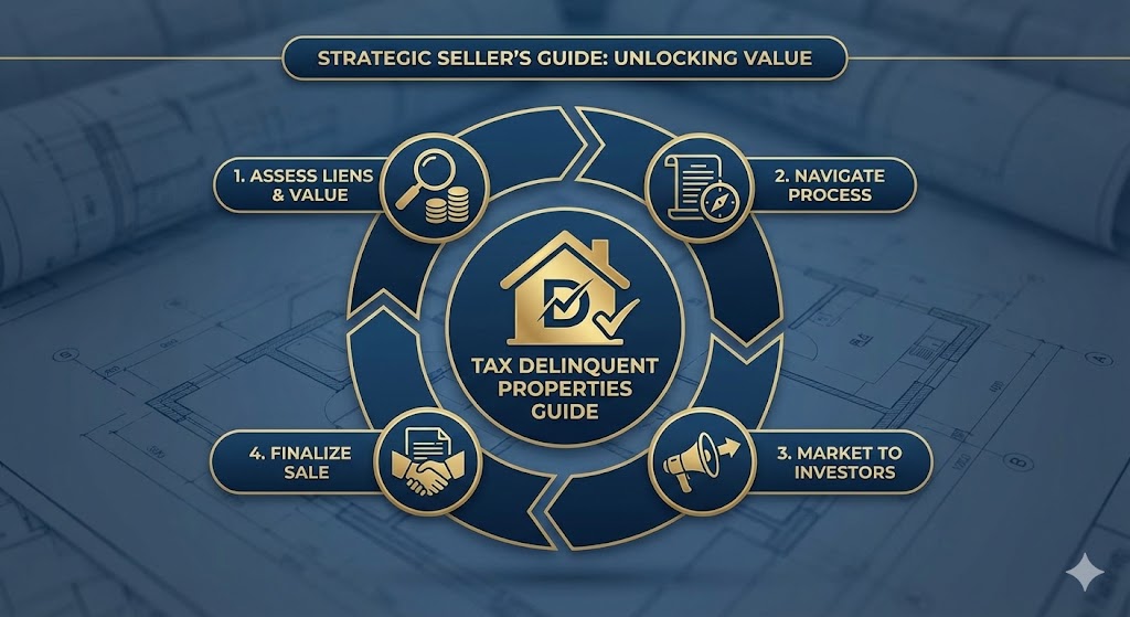Tax-delinquent property PropTech dashboard visualization
