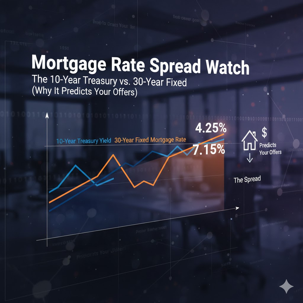 Proptech dashboard visual for mortgage spread watch
