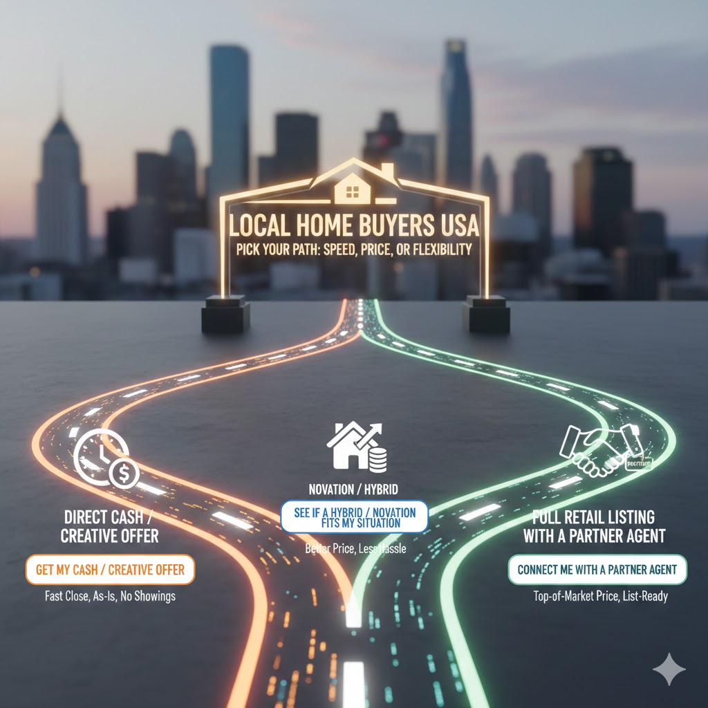 High-tech visualization of home-selling options and valuation signals