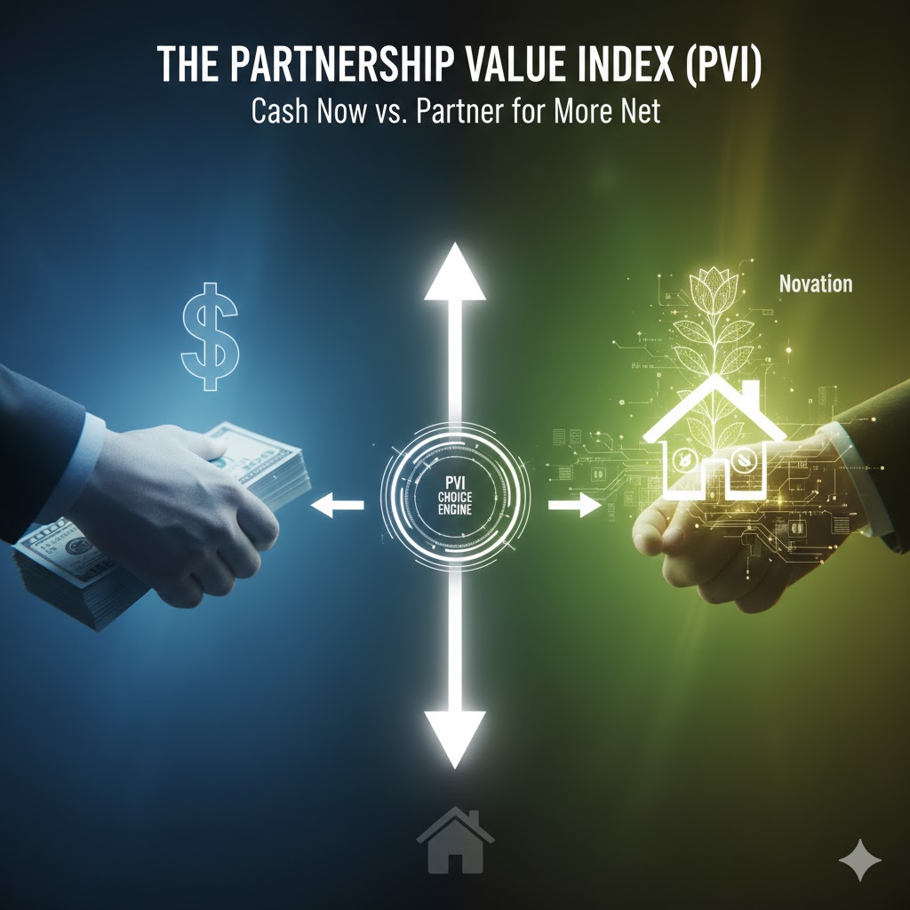 Partnership Value Index — Cash, Partner Sale, and agent listing benchmark comparison