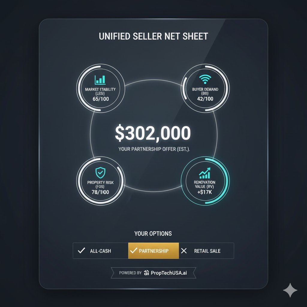 Example of PropTechUSA.ai Unified Net Sheet Layout