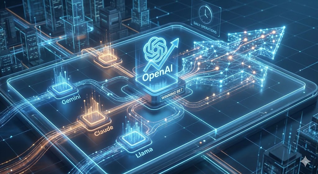 Abstract AI data visualization for the AI war article