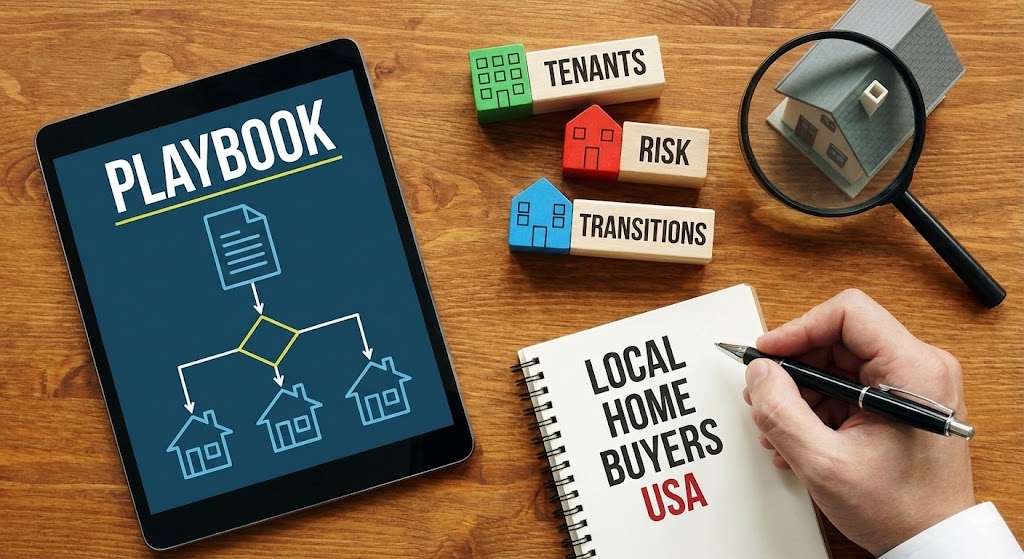 Abstract gradient dashboard representing Local Home Buyers USA tenant-occupied property framework