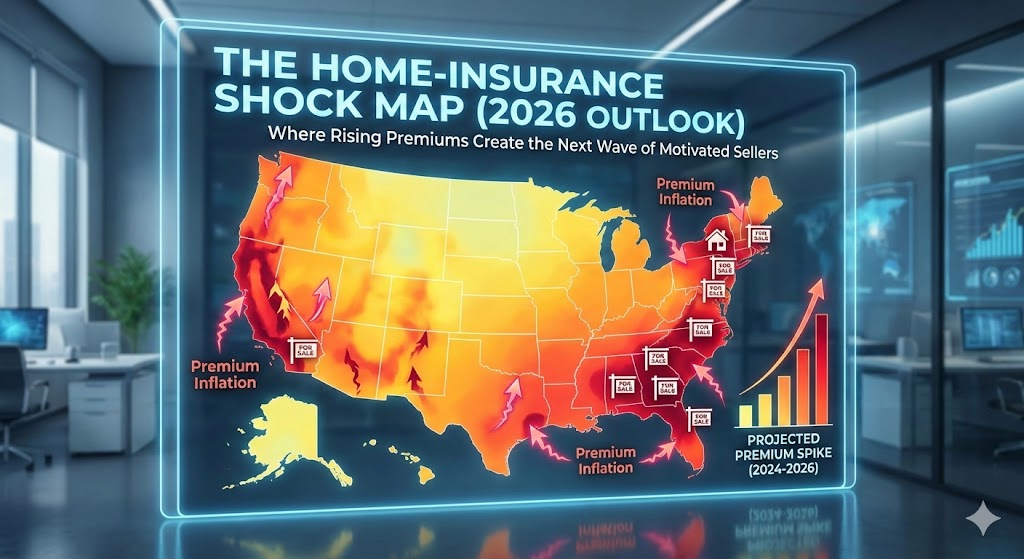 A Bloomberg-style visual representing the home insurance affordability and availability shock