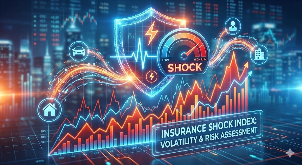 Bloomberg-style data visualization representing insurance premium shock and home affordability pressure